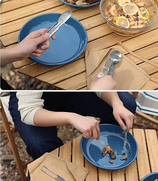 Sammenfoldelig bestiksæt 5 dele Sølv