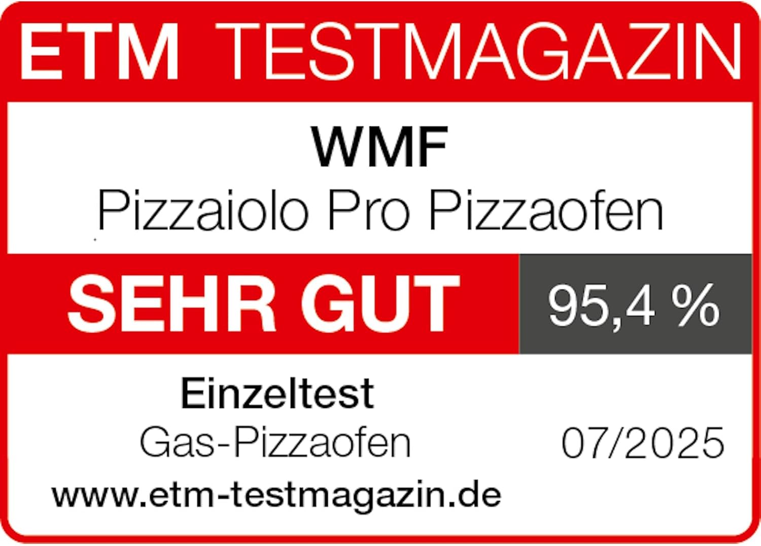 WMF Pizzaiolo Pro Pizzaofen, 400°C Backtemperatur, großer Pizzastein (Ø 40 cm), automatische Drehmechanik, integrierte Temperaturüberwachung für perfekte Ergebnisse in 90 Sek., Gas Pizzaofen, schwarz