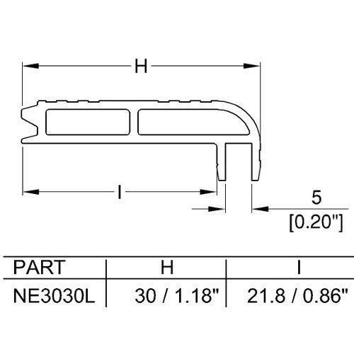 Penn Elcom NE3030LAS dekselprofiel 30mm