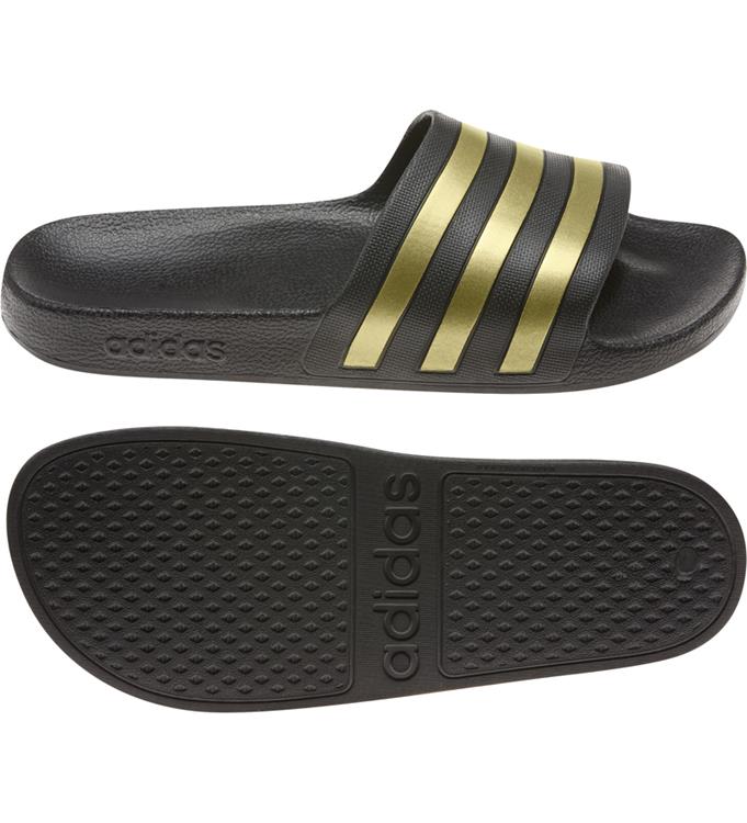 ADILETTE AQUA cblack/goldmt/cblack