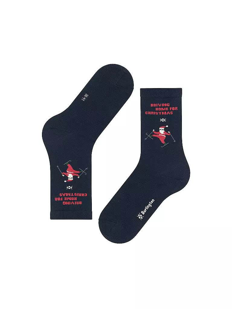BURLINGTON Damen Socken SKIING SANTA 36-41 marine dunkelblau