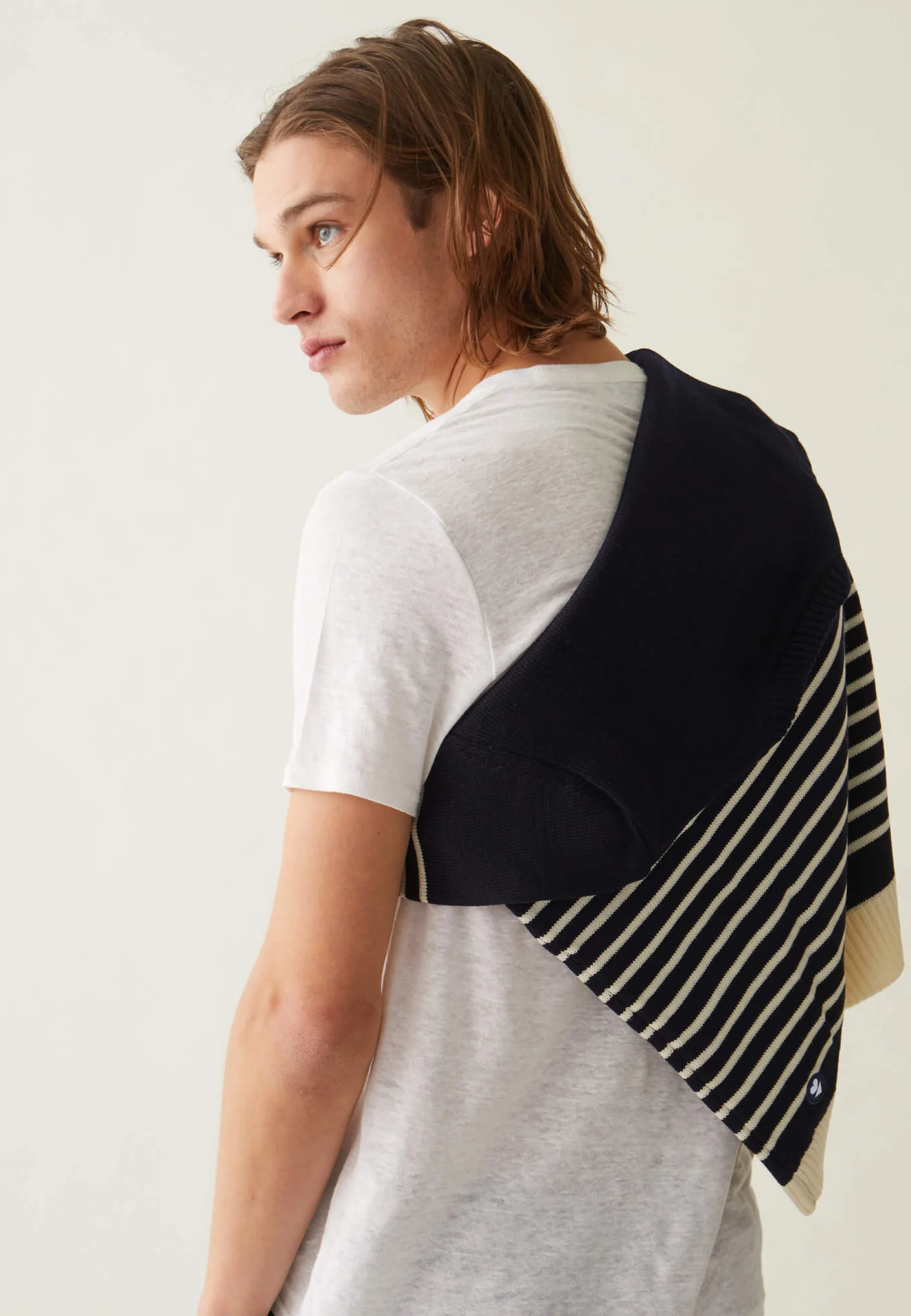 Pull en laine-Pull Marinière