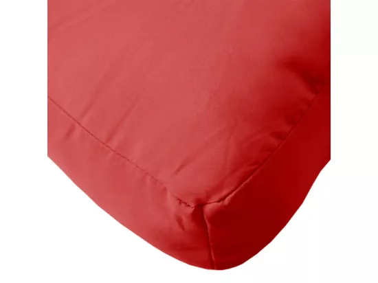 Coussin de palette rouge 50x40x12 cm tissu