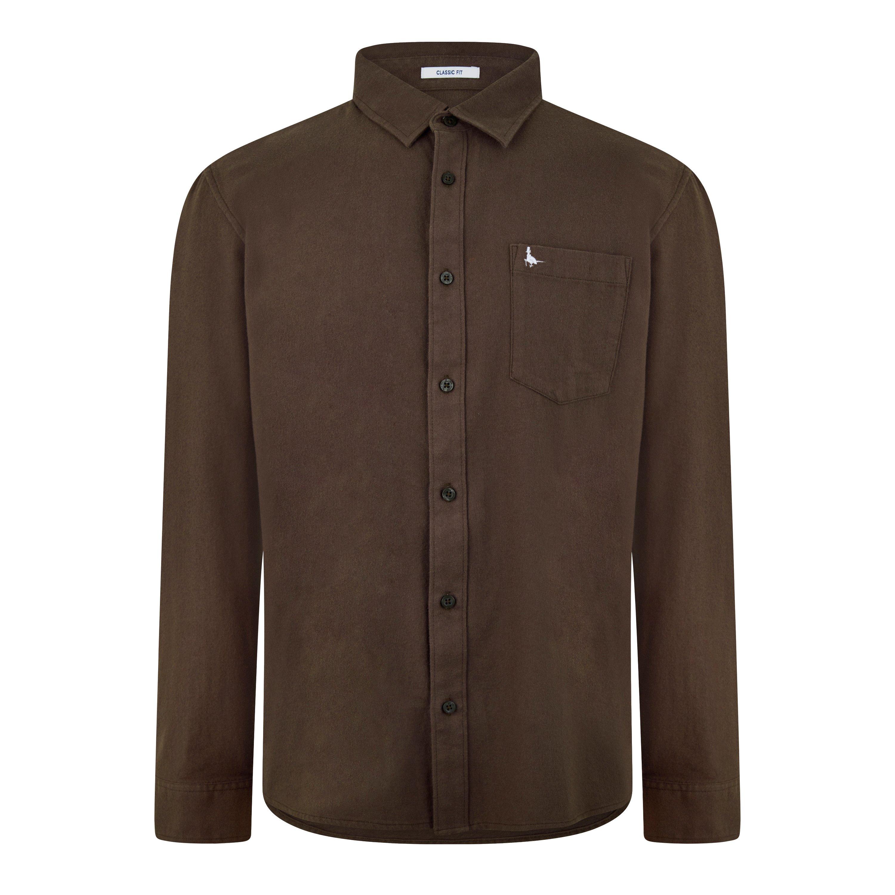 Jack Wills JW Plain Flannel Shirt Mens