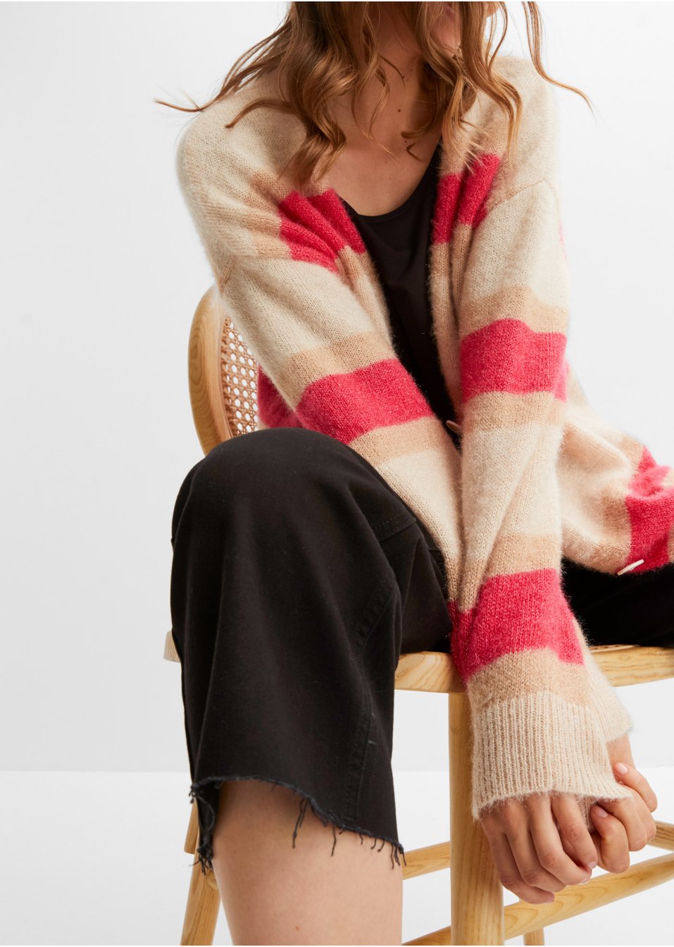 Gilet en maille rayé