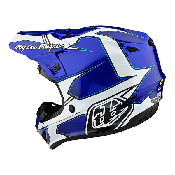 Troy Lee Designs - Casque SE4 Polyacrylite Matrix Bleu / Blanc