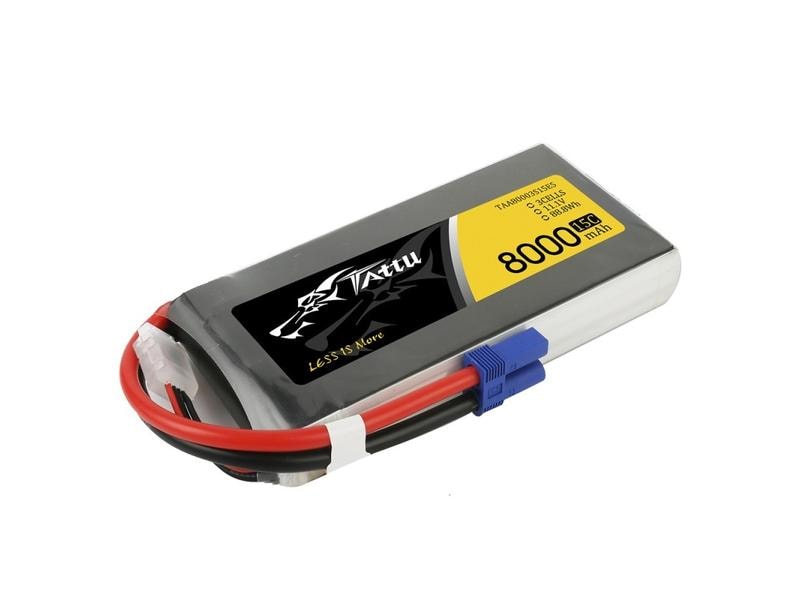 Tattu RC-Akku LiPo 8000 mAh 11.1 V 15C Softcase 3S LiPo-Akku für Multikopter mit EC5 Stecker