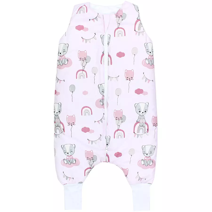 TupTam Baby Winter Schlafsack mit Beinen rosagrau