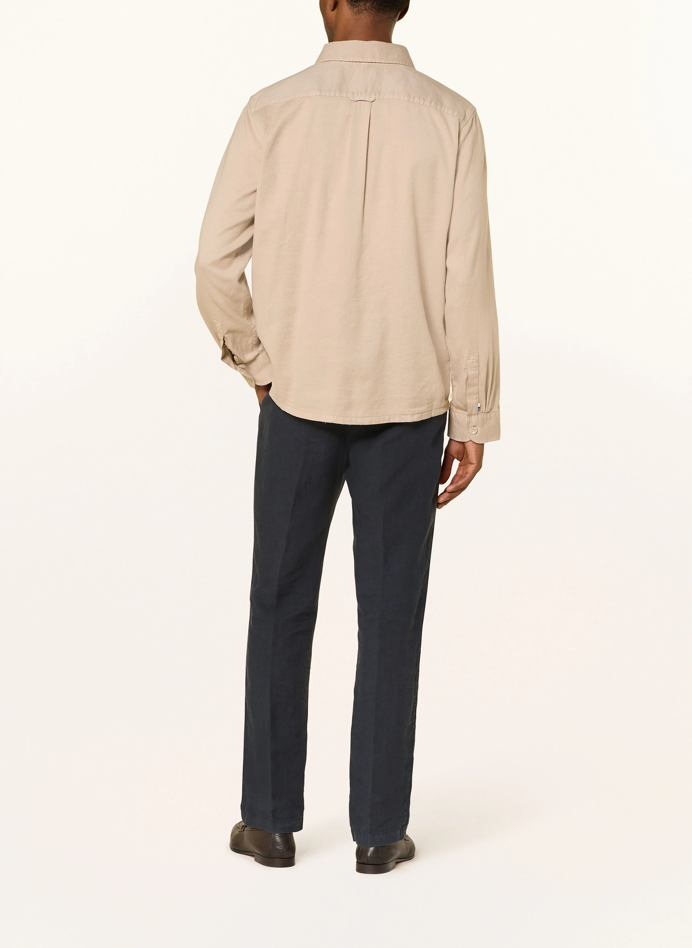 OLYMP Overshirt Casual regular fit mit Leinen