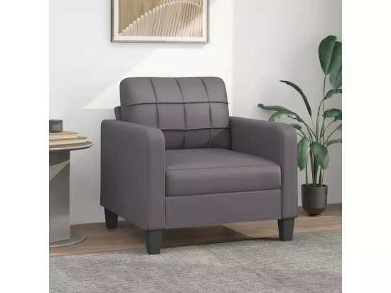 Fauteuil Gris 60 cm Similicuir
