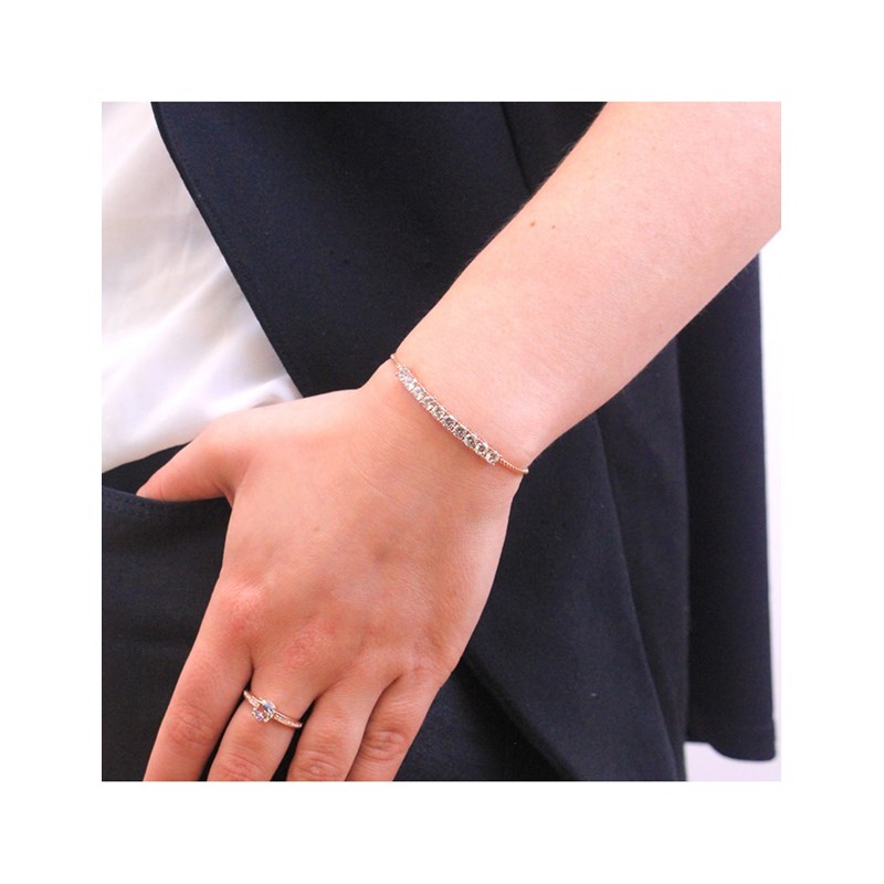 Bracelet Crystal Mia - Or Rosé et Cristal