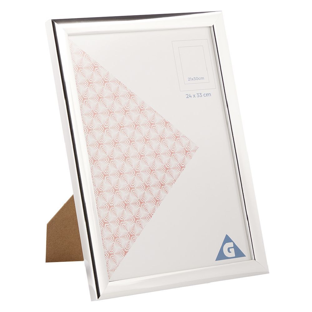 Cadre porte-photo argenté 21x29,7 cm