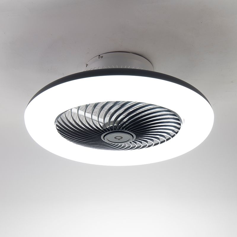 Plafondventilator zwart 55.5cm incl. LED dimbaar met afstandsbediening - Clima