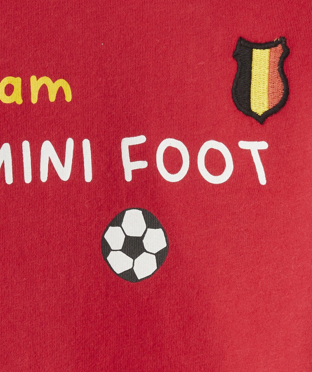 T-SHIRT BÉBÉ GARÇON EN COTON BIO ROUGE THÈME FOOTBALL