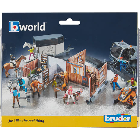 Bruder bworld bjerghytte med snescooter