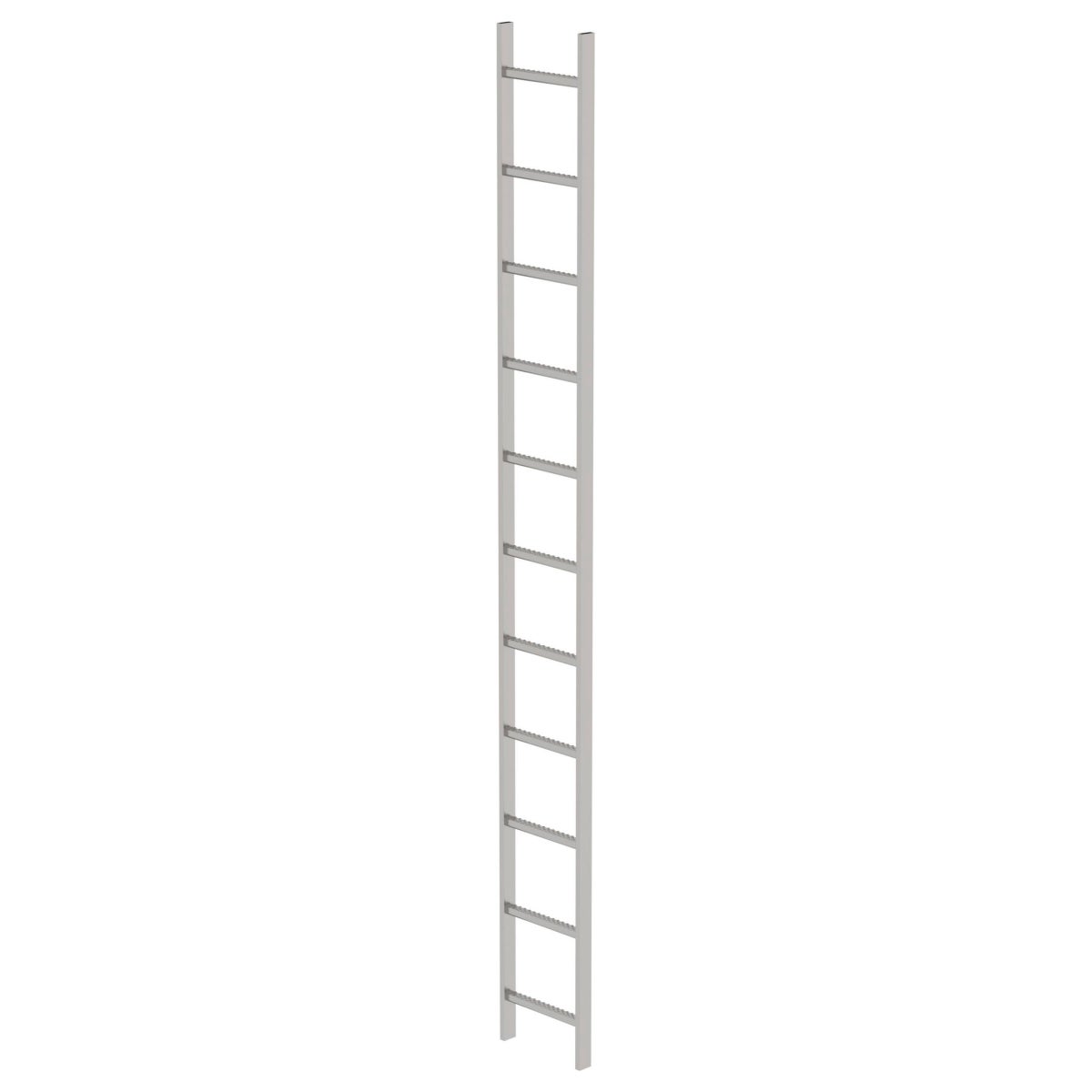 MUNK roestvrijstalen schachtladder, 300 mm breed, 11 sporten, 3,08 m lang