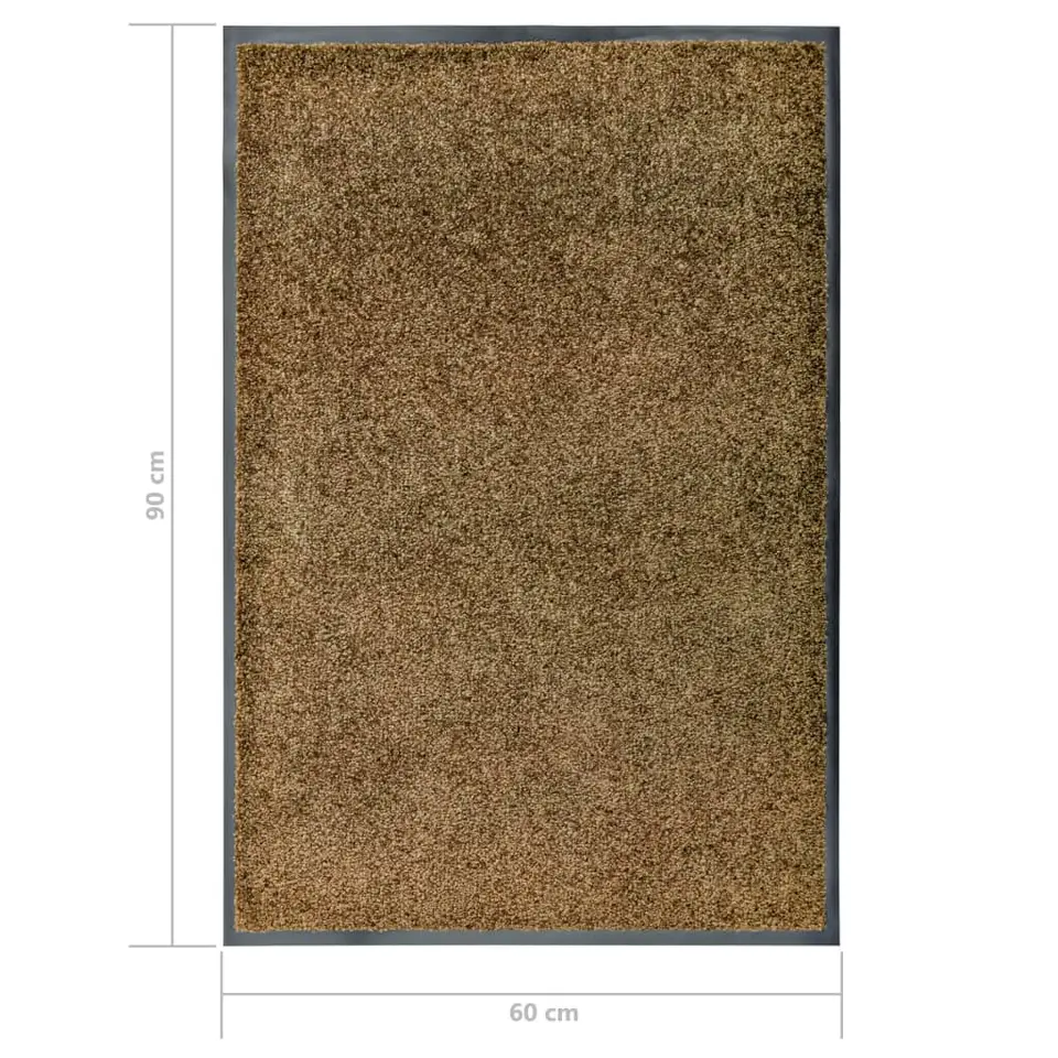 vidaXL - Mat - Bruin - Stof - 60 x 90 cm