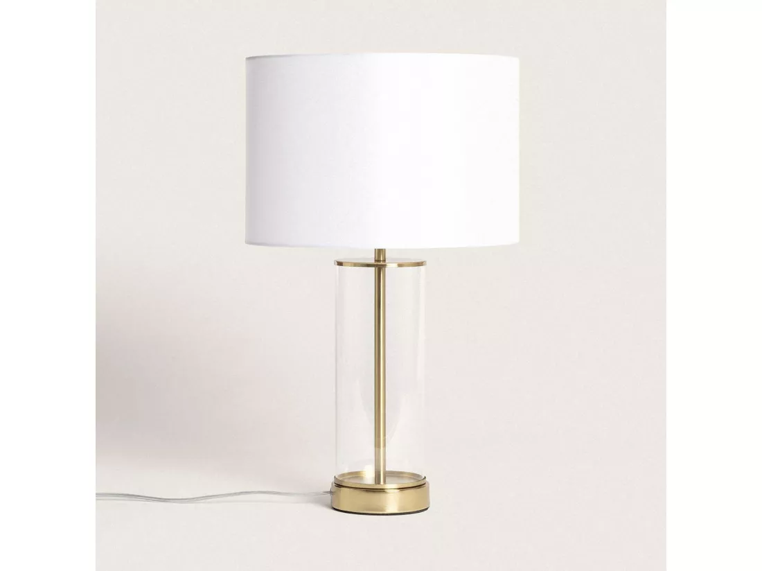 Lampe à Poser Métal et Verre Malta avec Interrupteur Tactile Laiton
