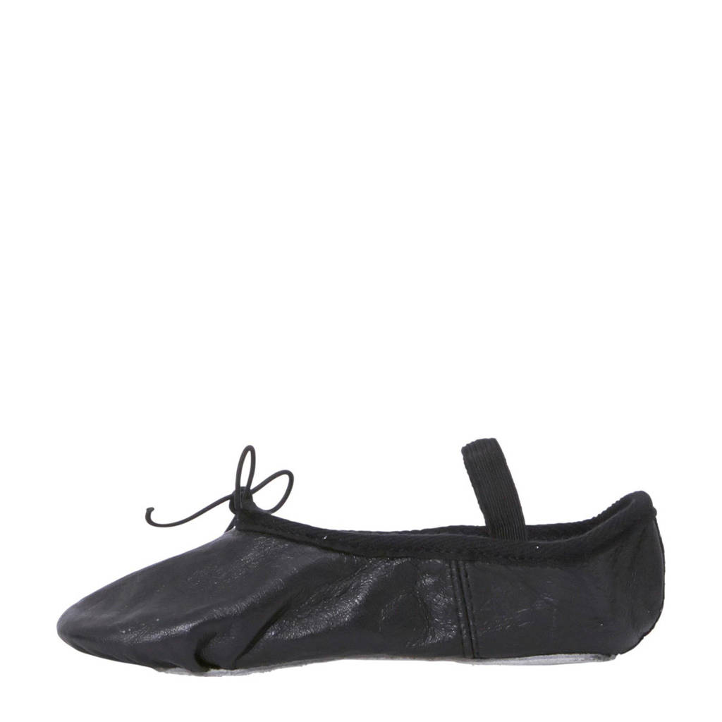 Papillon leren balletschoenen zwart