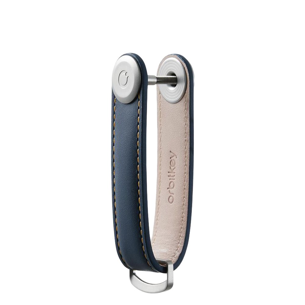 Orbitkey Premium Leather 2.0 Keyholder navy / tan