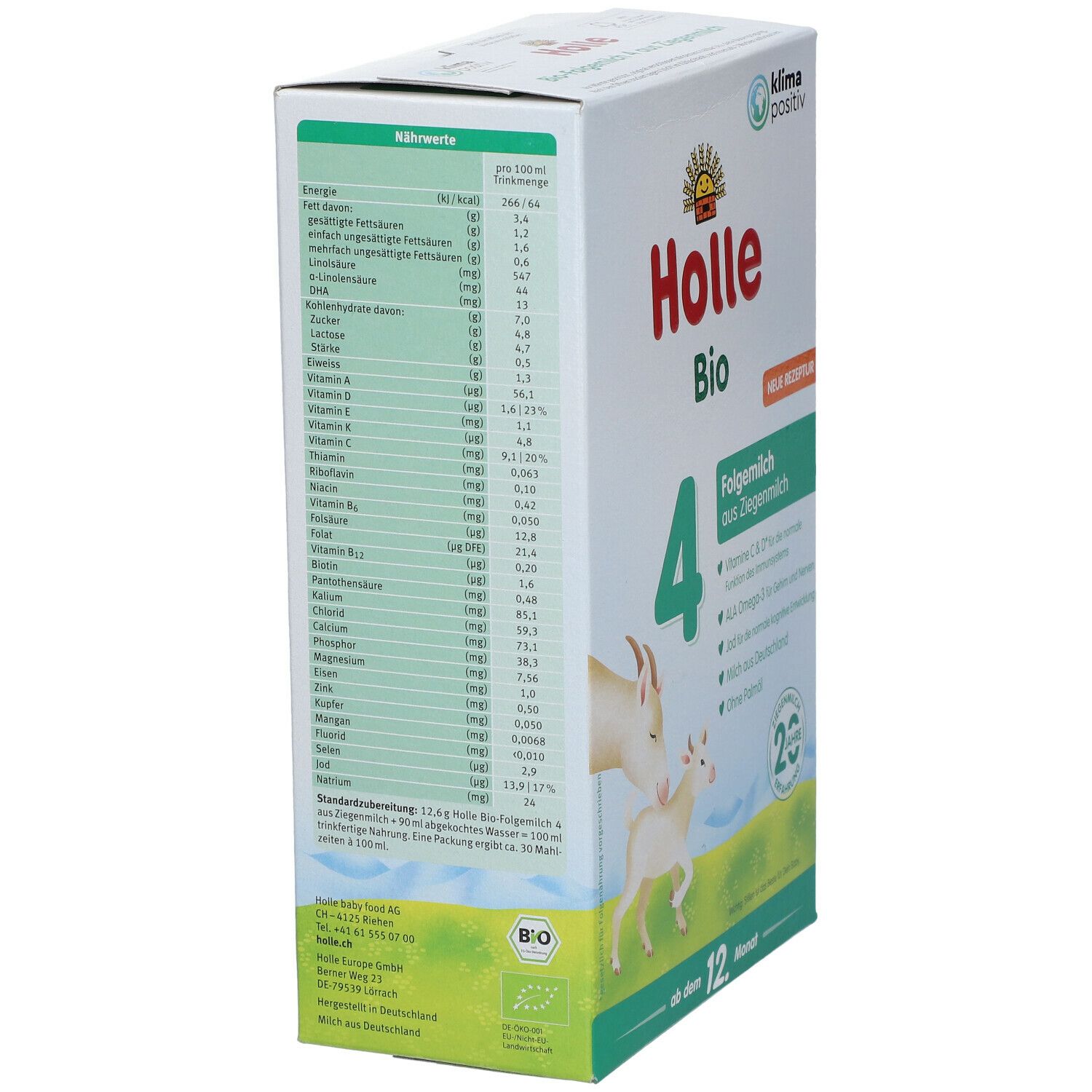Holle Bio-Folgemilch 4 auf Ziegenmilchbasis ab dem 12. Monat