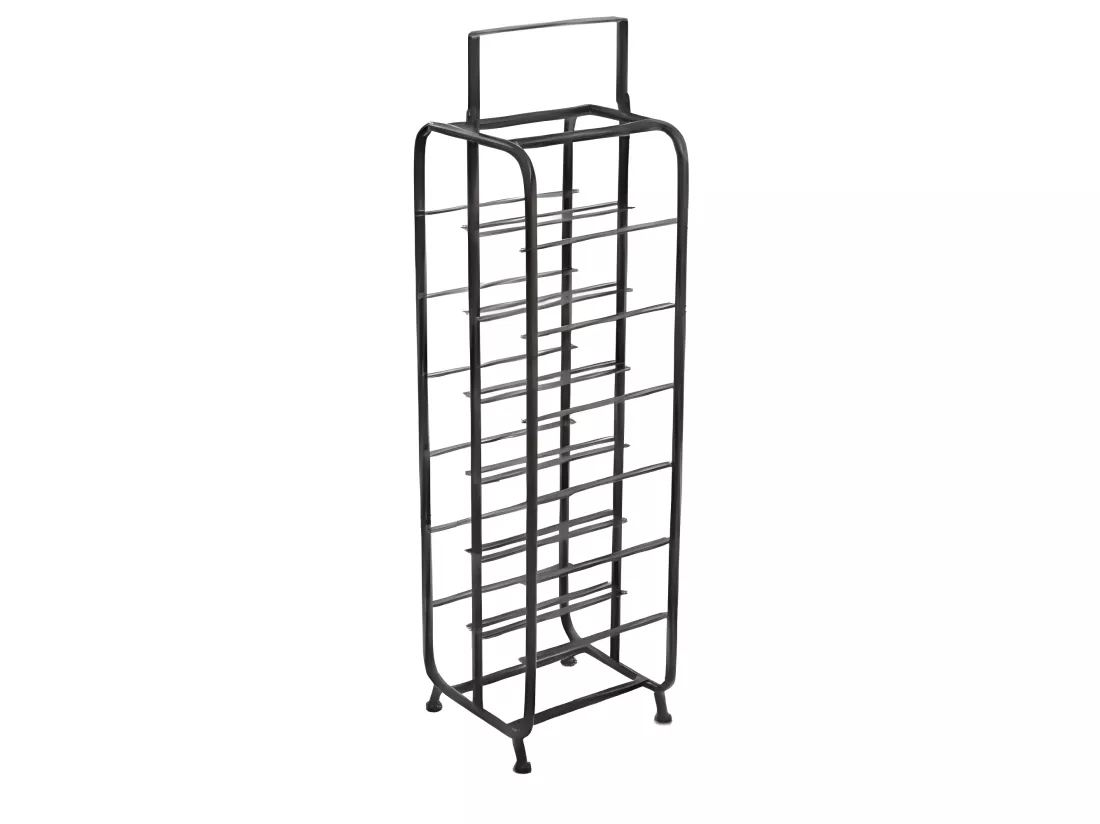Meuble porte-bouteille en métal - Dim : L24 x l23 x H88.5 cm