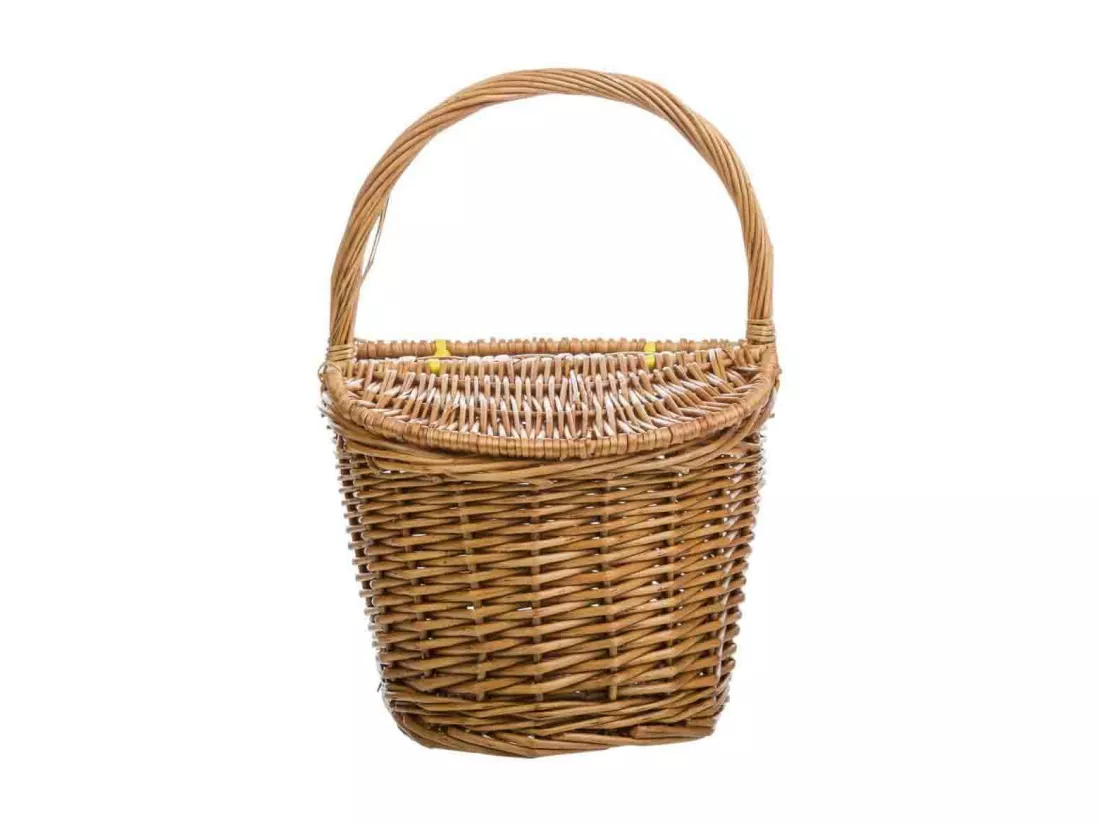 Panier avec couvercles en osier marron 28x22x15/31h
