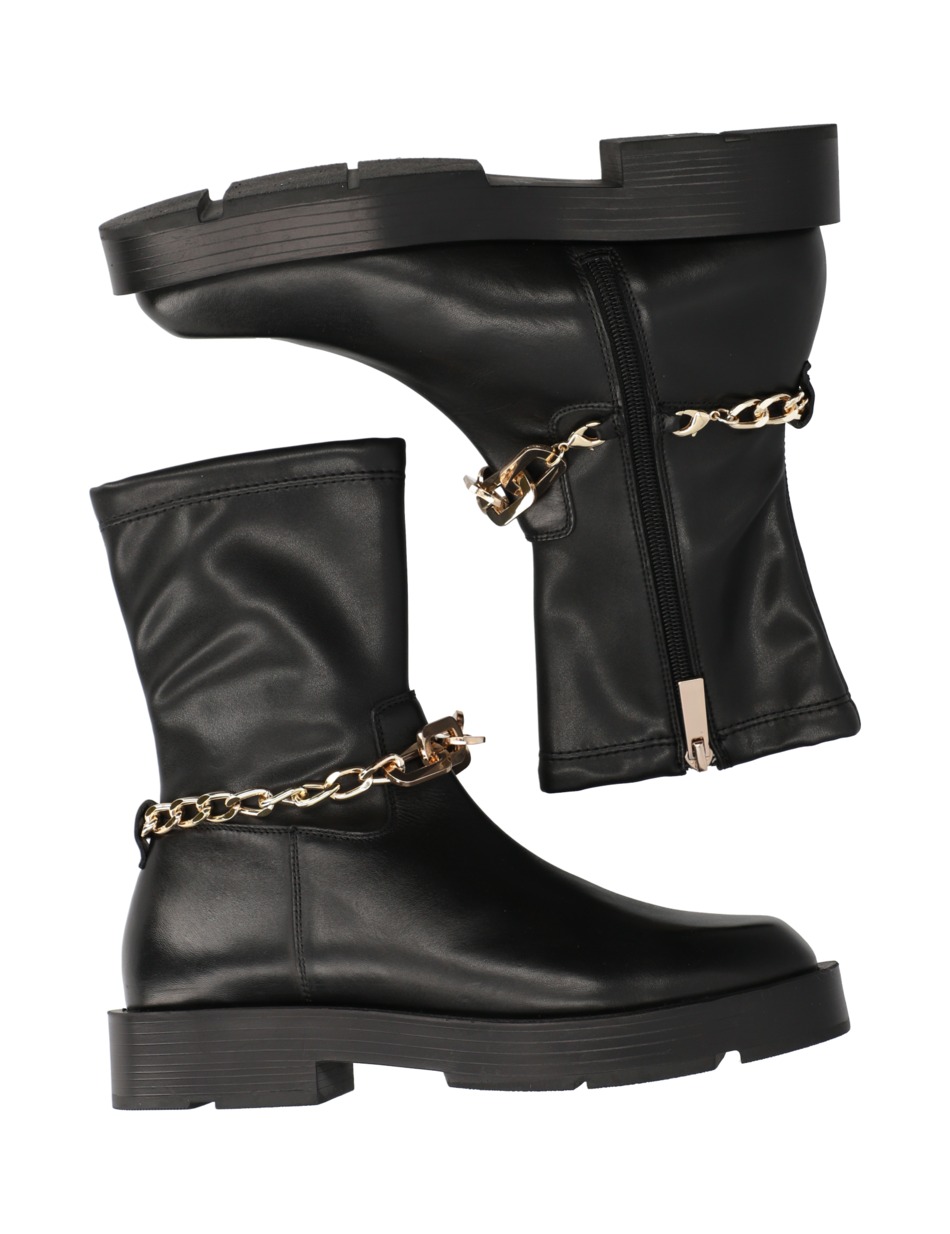 Lederkombination Boot