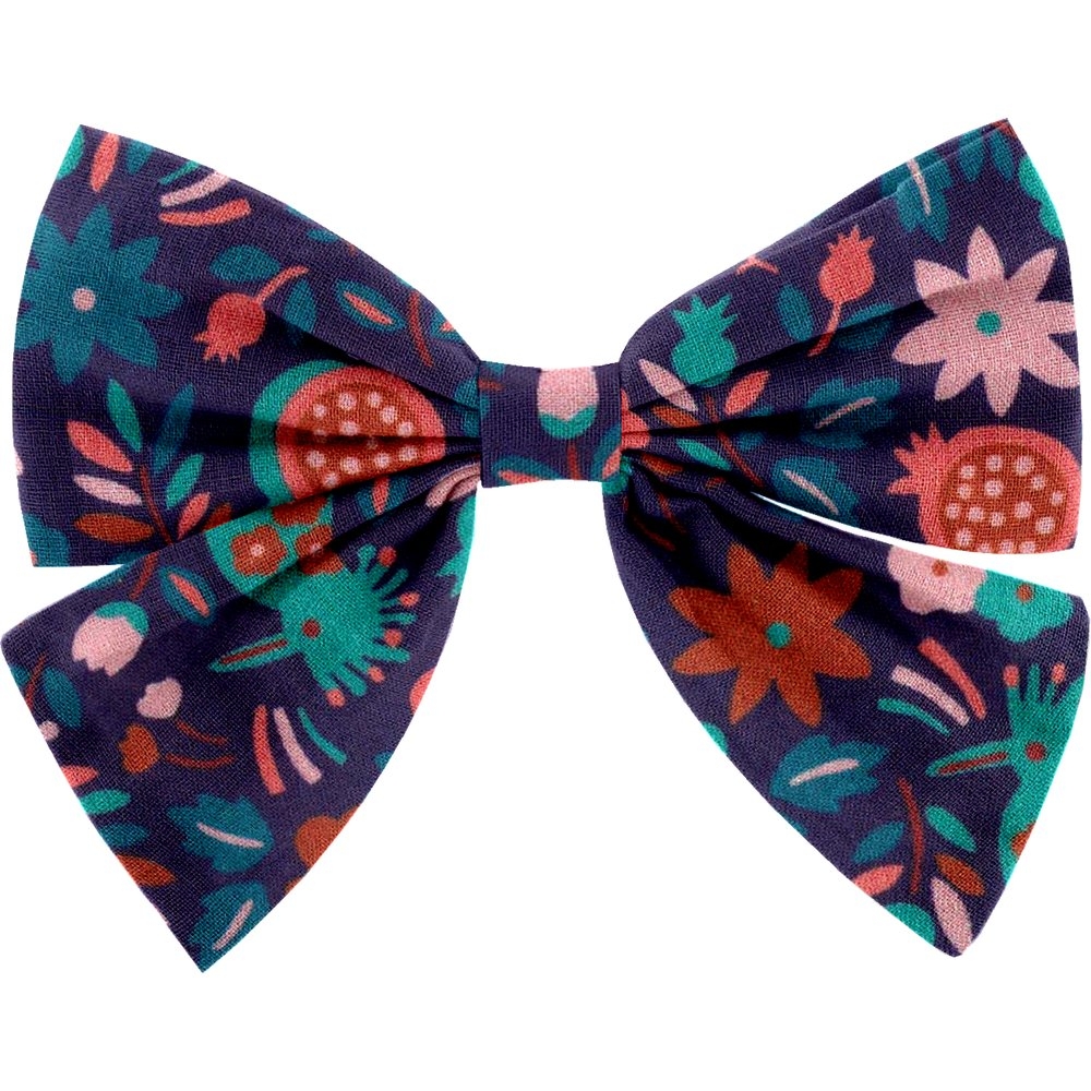Barrette Noeud Papillon Huppette Fleurie