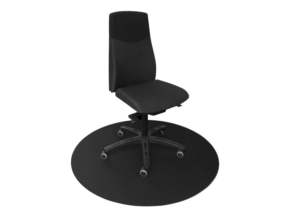 DELTACO DFP410 - Stolemåtte for gaming - rund - 110 cm - sort