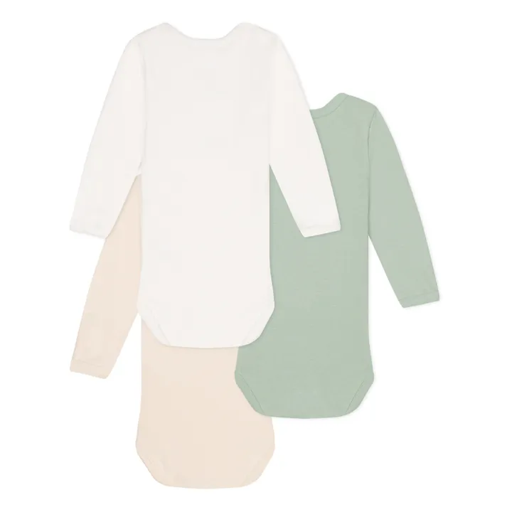 Petit Bateau Lot 3 Bodies Messages | Sauge