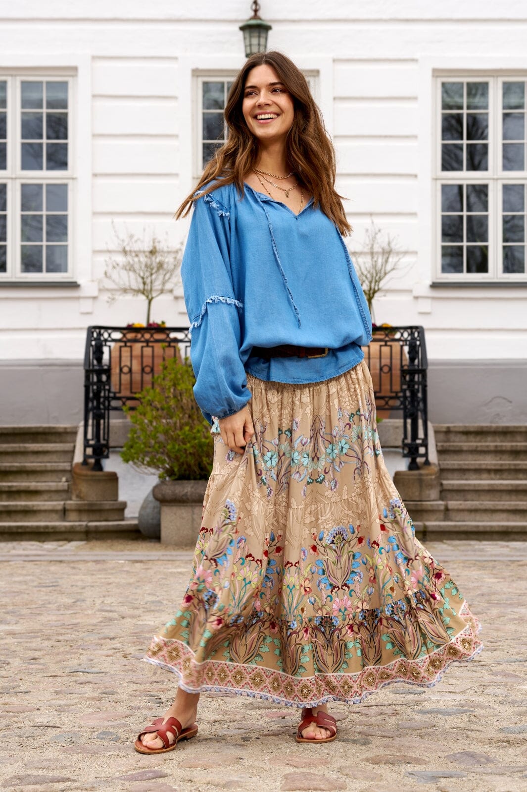 Marta Du Chateau Mdcprincess Skirt tpz print camello