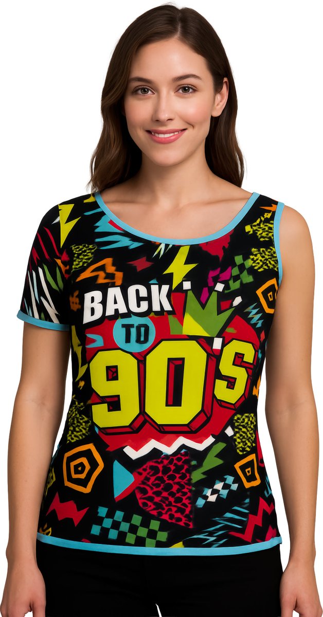 Jaren 90 Shirt Gekleurd Dames