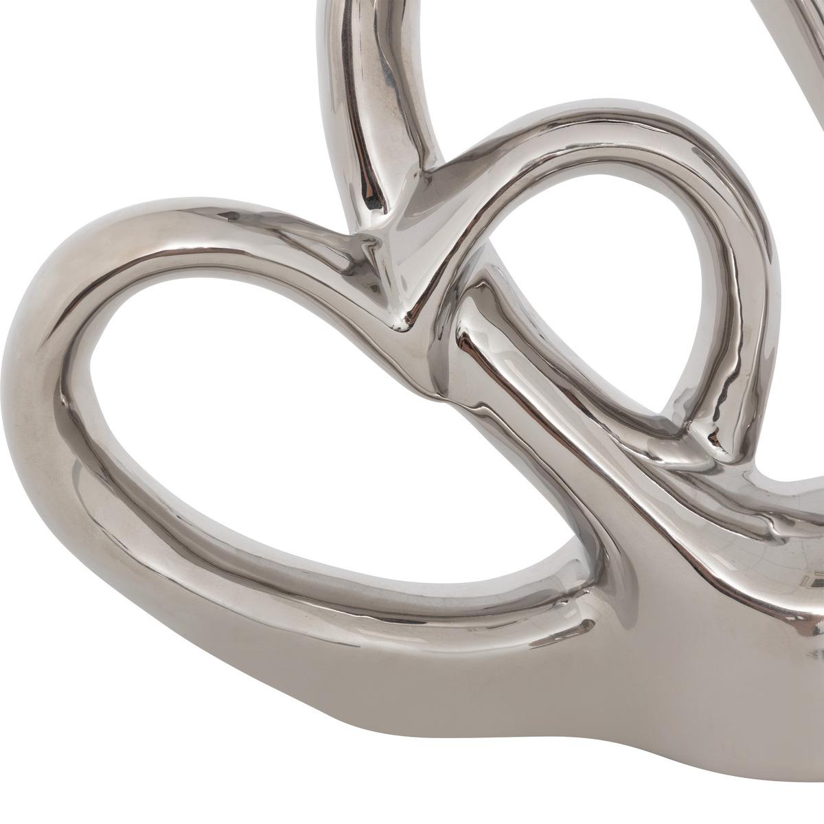 DOUBLE COEUR DECO SAFINA RESINE H.16.5CM