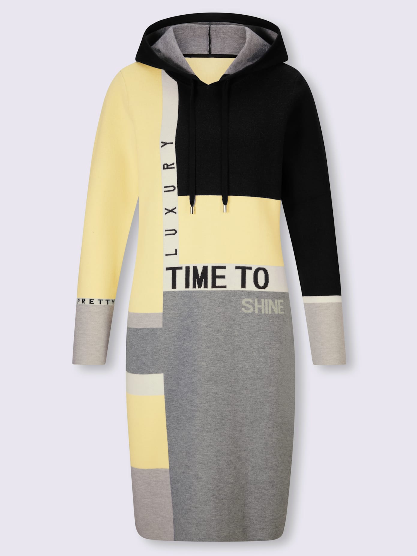 Robe en tricot motif patchwork moderne