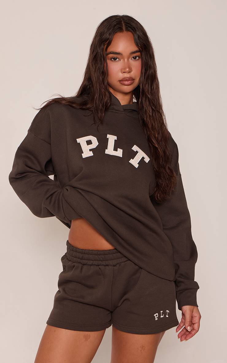 Charbon Sweat À Casynthétiqueche Oversize Avec Logo Plt
