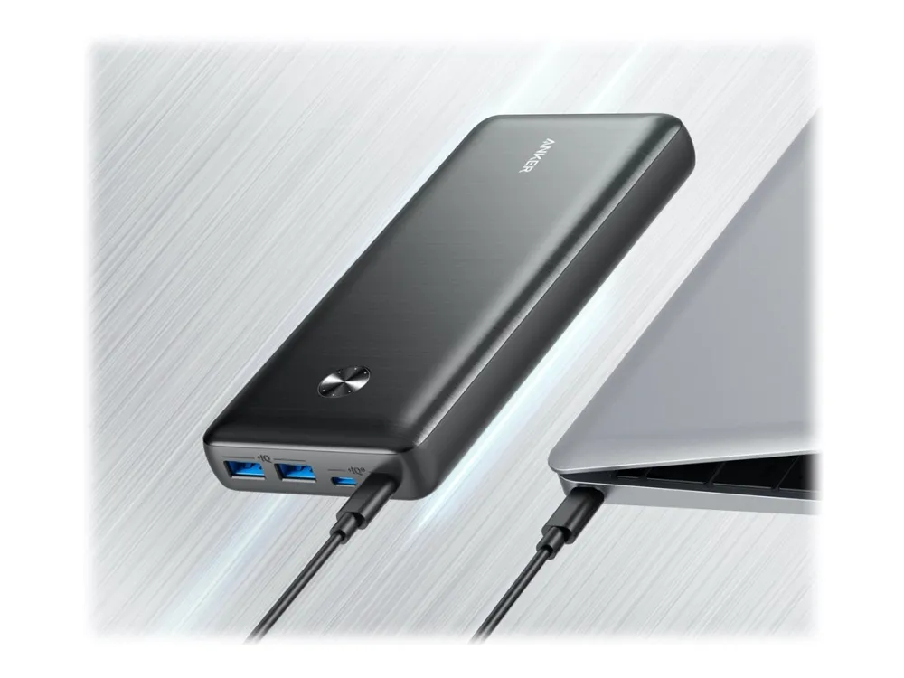 Anker PowerCore III Elite 25600 - Powerbank - 25600 mAh - 87 Watt - IQ 3.0 (2 x USB, 2 x USB-C) - sort