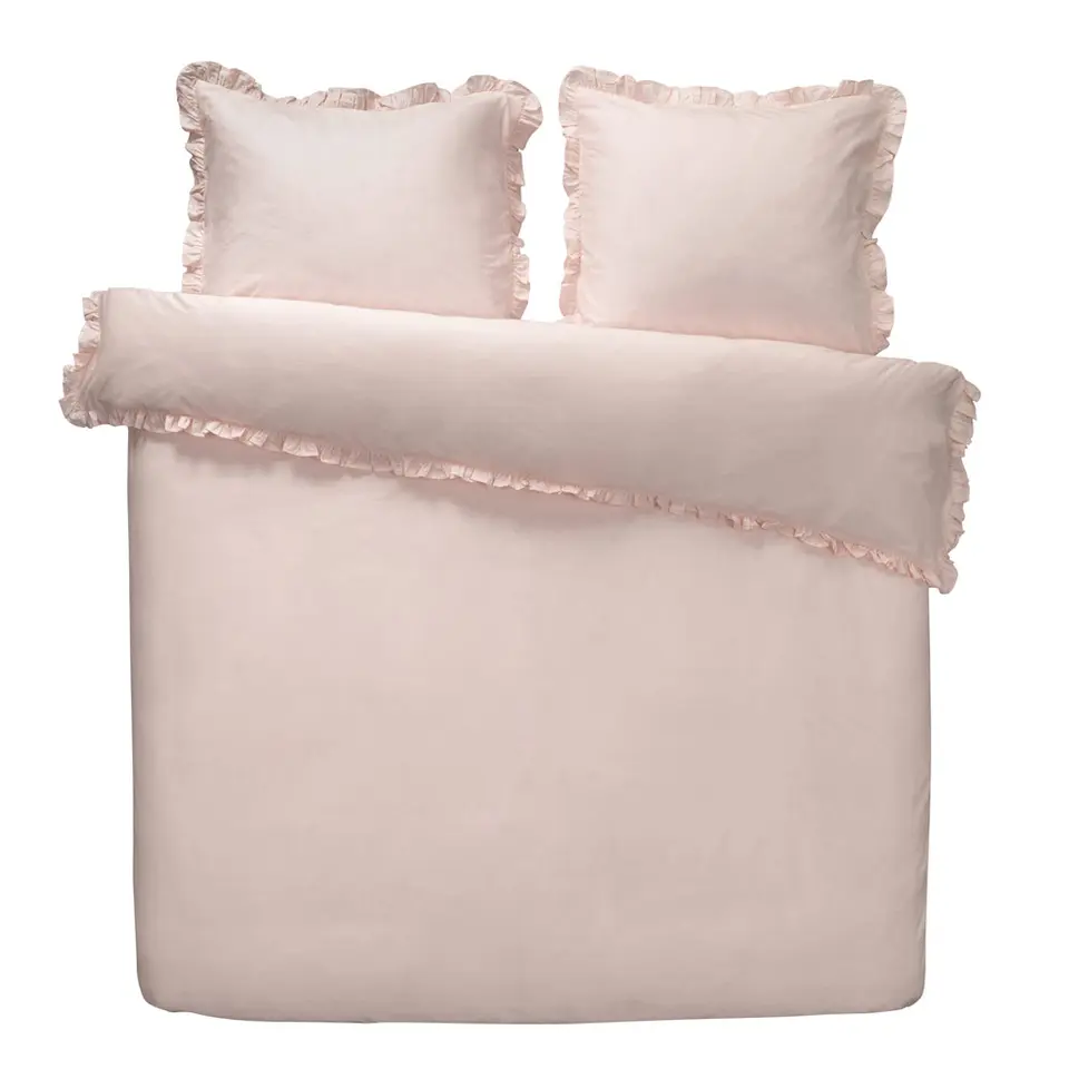 Dekbedovertrek Cato effen - roze - 240x200/220 cm