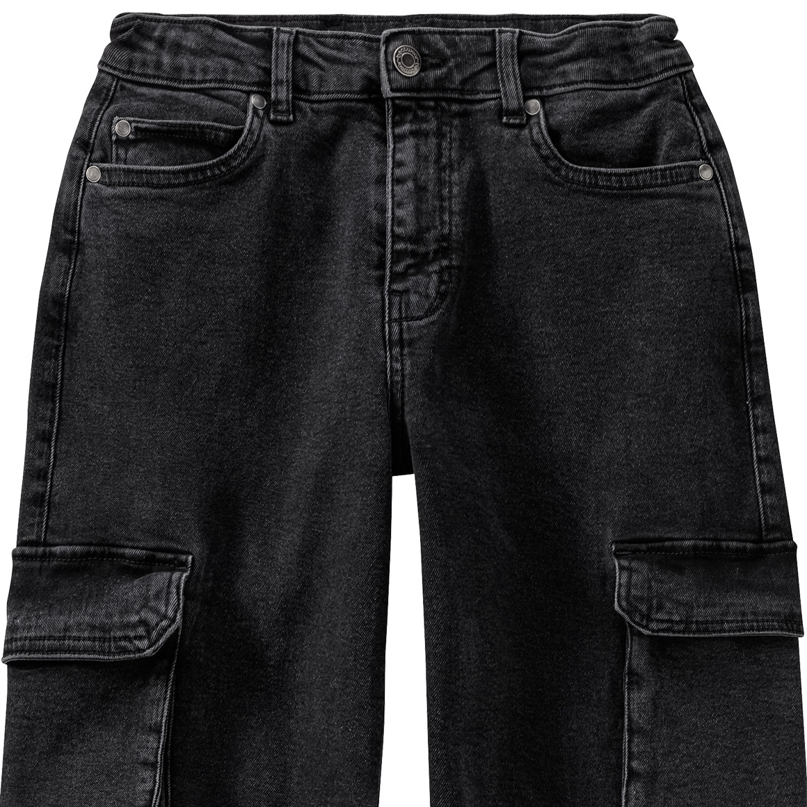 Jungen Cargo-Jeans mit geradem Bein dunkelgrau