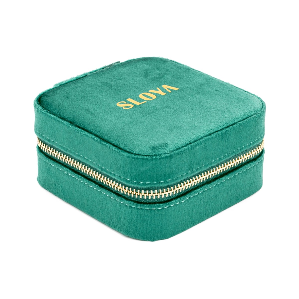 Boîte à bijoux velours vert émeraude