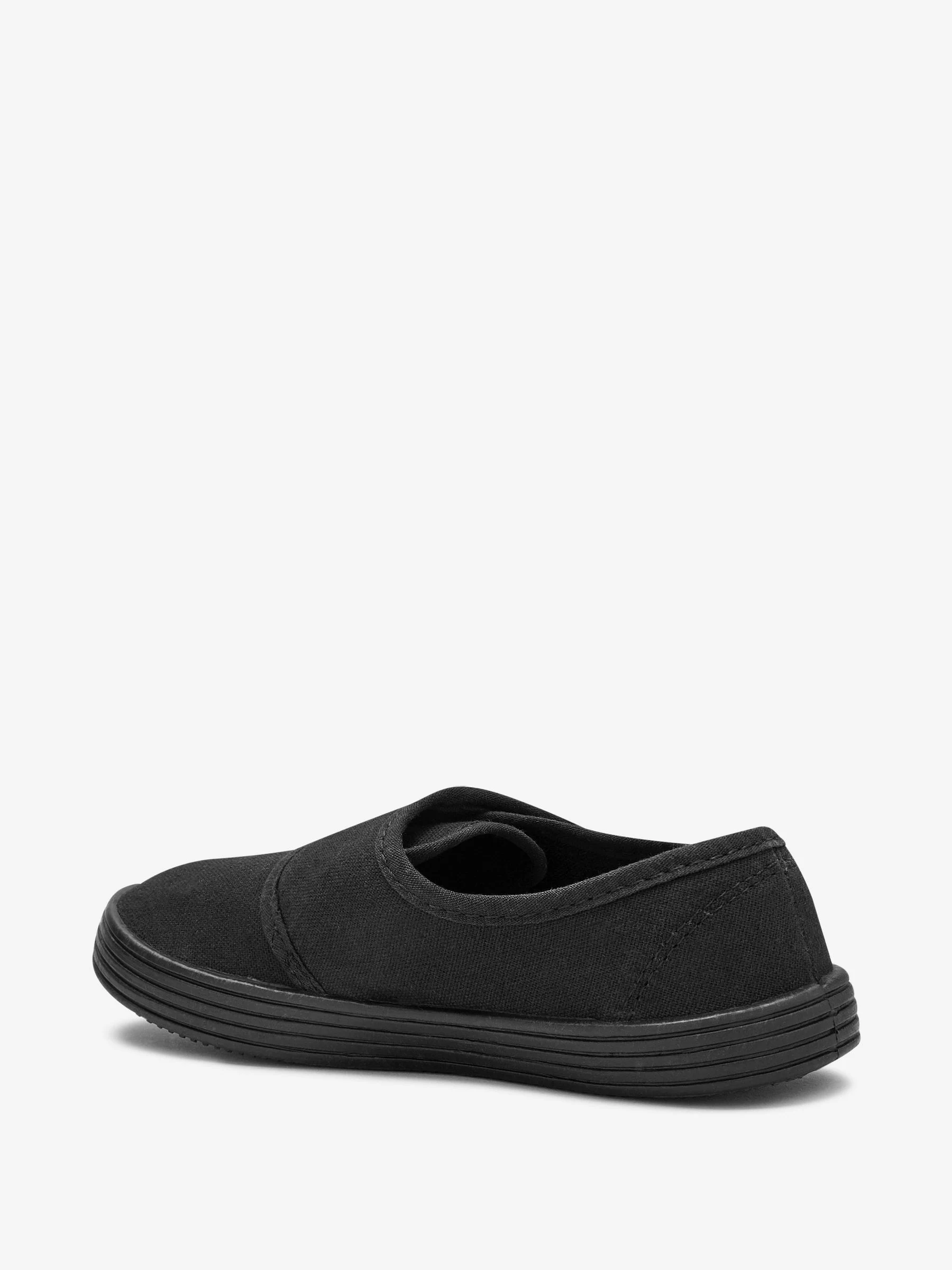 Zwart - Plimsoll schoolschoenen met klittenbandsluiting