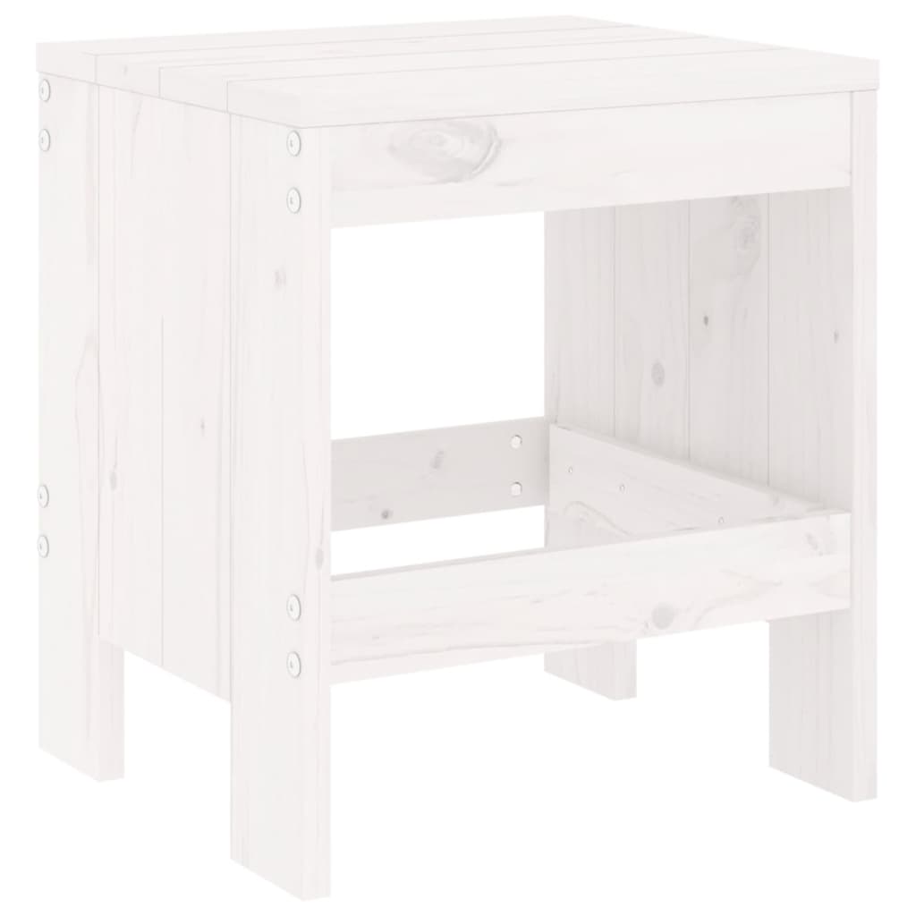 Ensemble à dîner de jardin 5 pcs blanc bois massif de pin