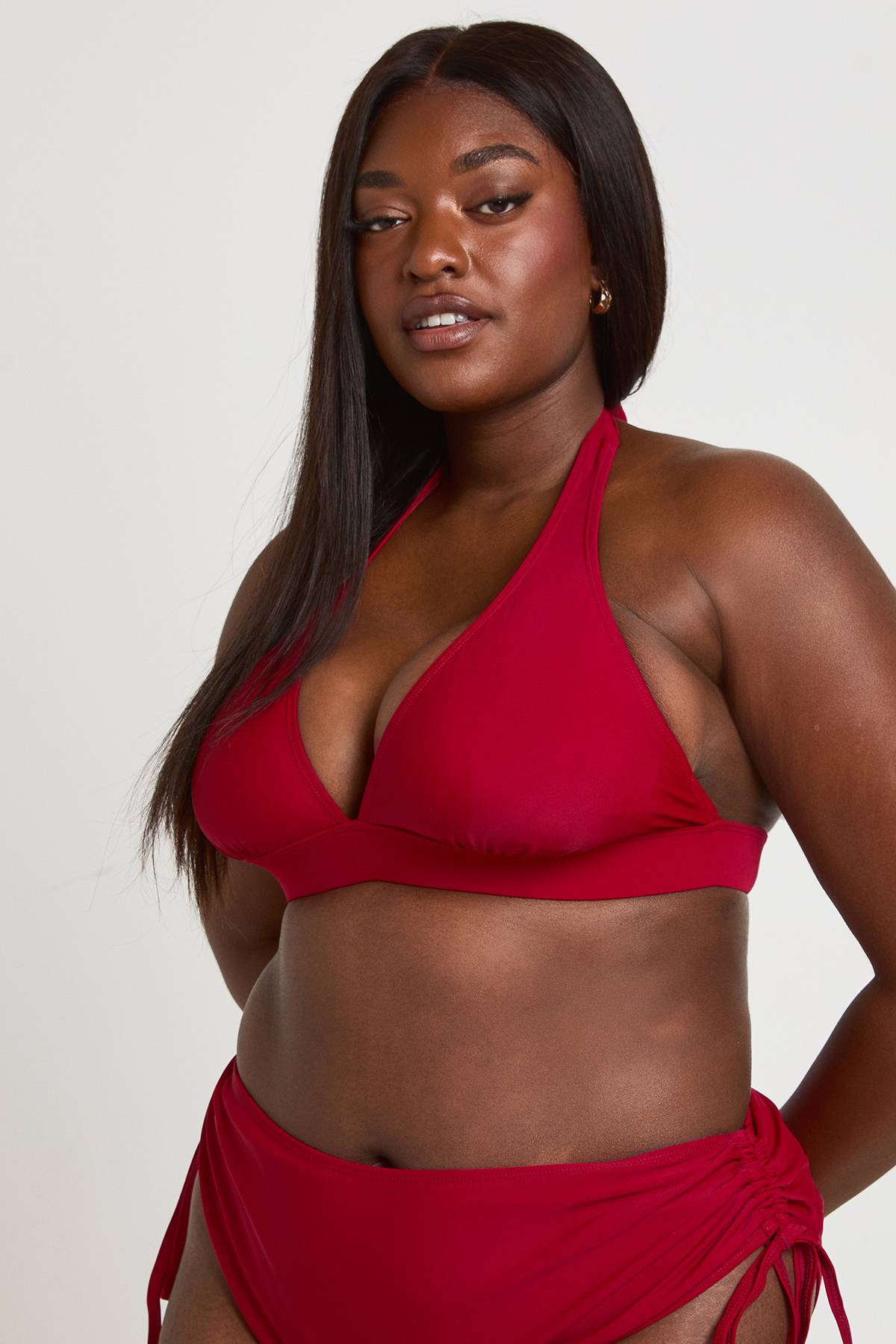 boohoo Haut De Bikini Grande Taille Décolleté Plongeant Dos Nu