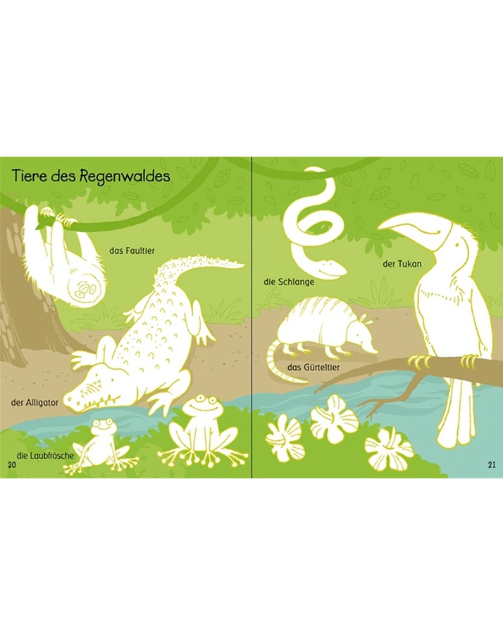 Malen und Stickern: Welt der Tiere