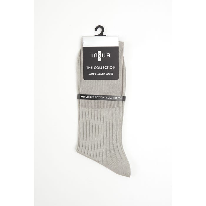 inSua THE COLLECTION-Effen sokken rib mercerised cotton - Insua The Collection
