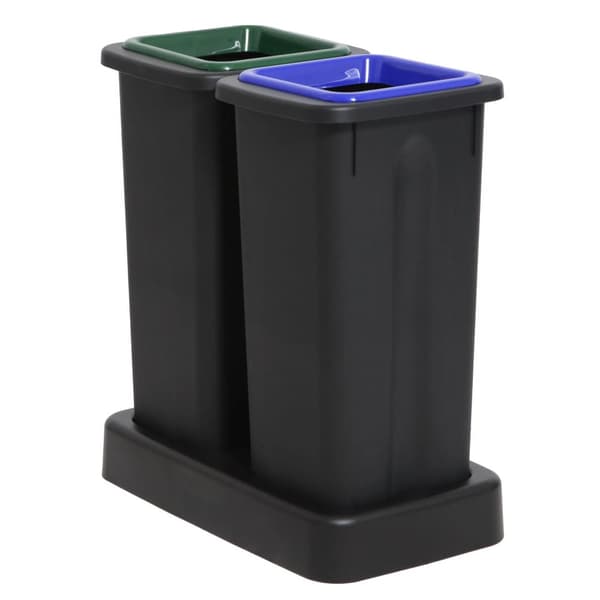 TWIN Affaldsspand til sortering 20L – Grøn kant