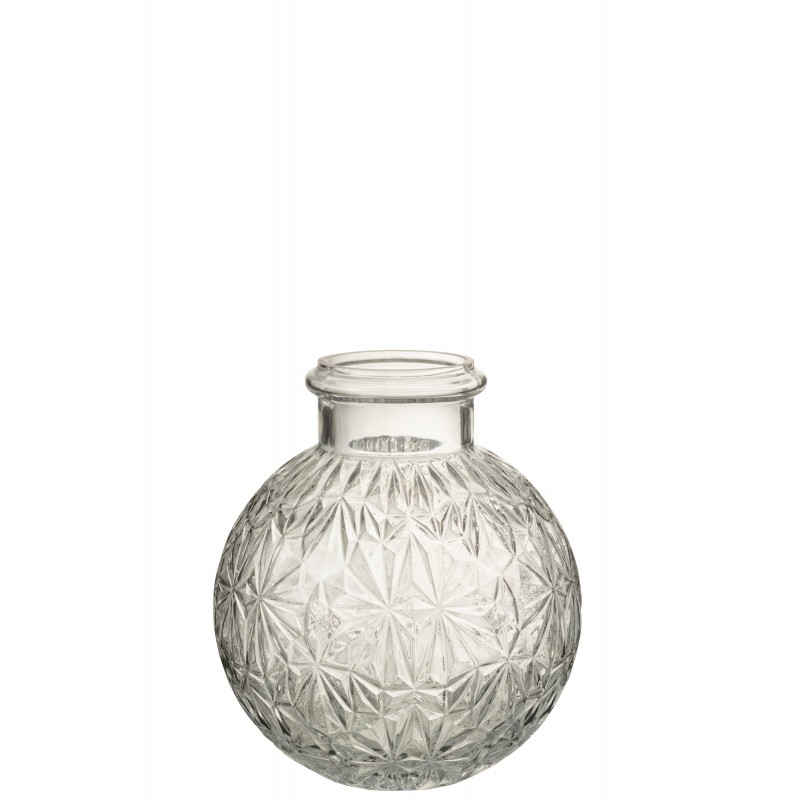 Vase boule en verre transparent l18*l18*h21cm