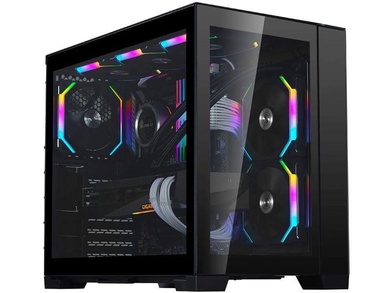 Lian Li PC-Gehäuse O11 Dynamic Mini Schwarz Komplett modularer Midi-Tower mit Sichtfenster