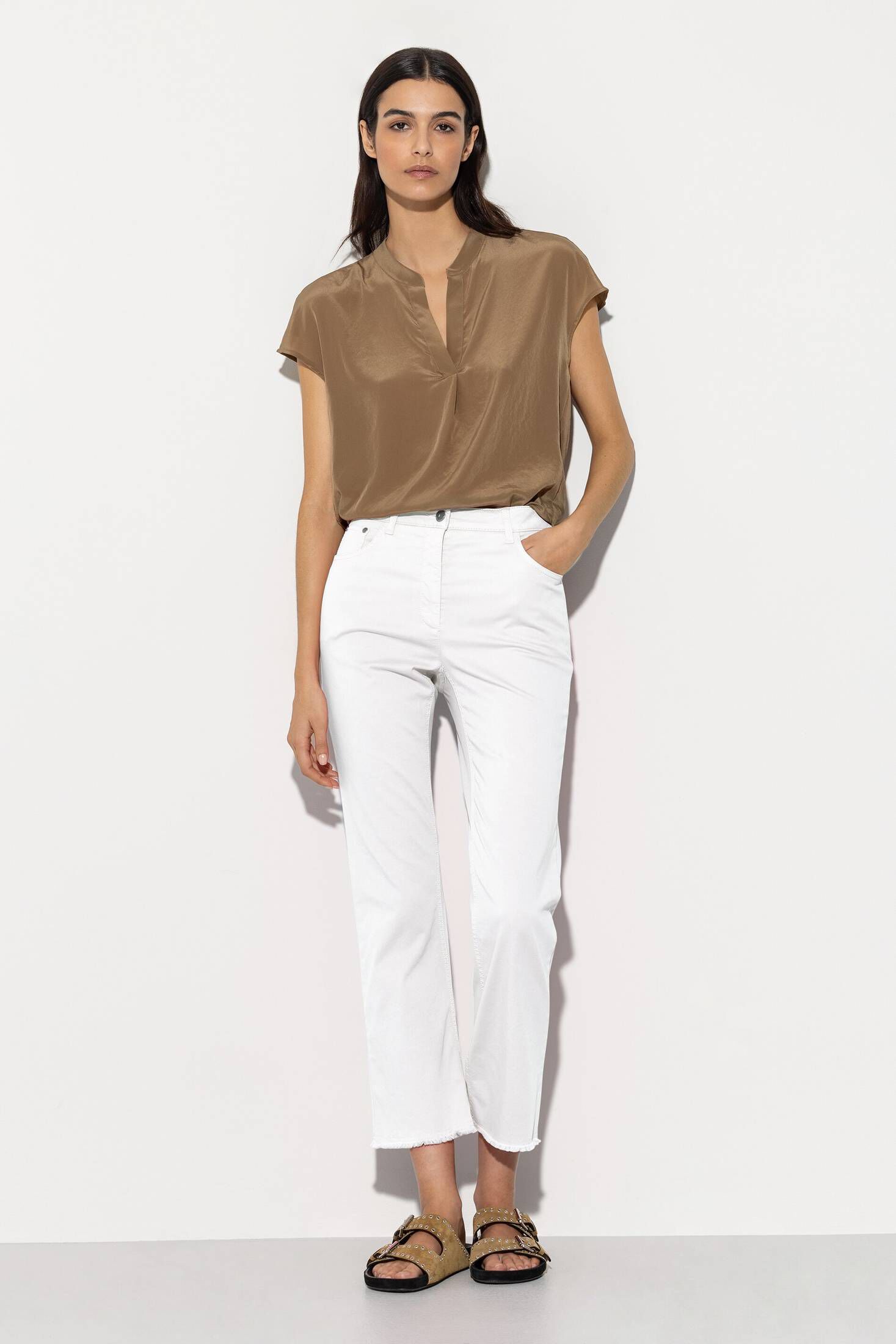 Luisa Cerano| Damen Tunika mit Poloblende