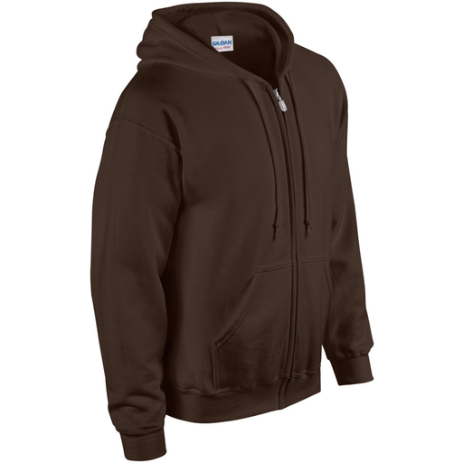 Moletom com zíper Gildan masculino, estilo misto, ideal para esportes e academia (marrom)